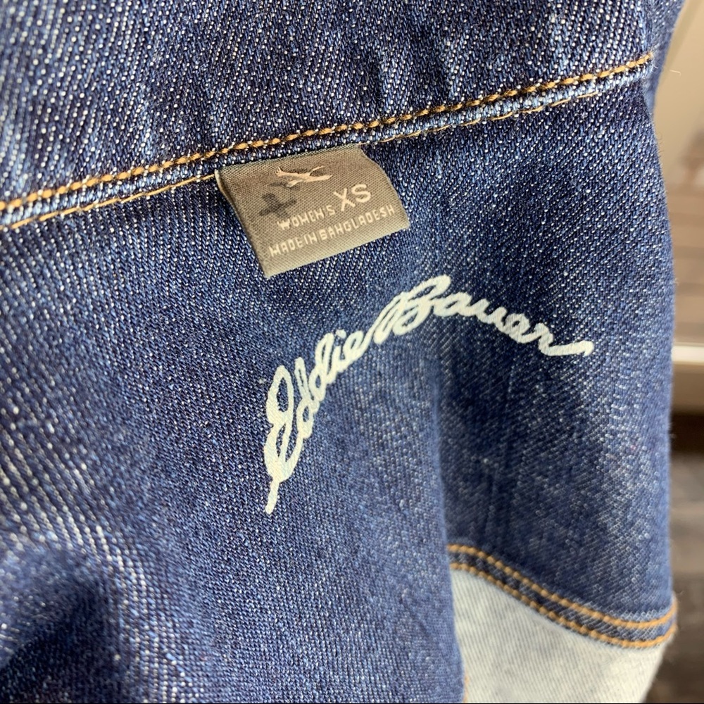 Eddie Bauer Denim Jean Jacket Cotton XS - Picture 3 of 4